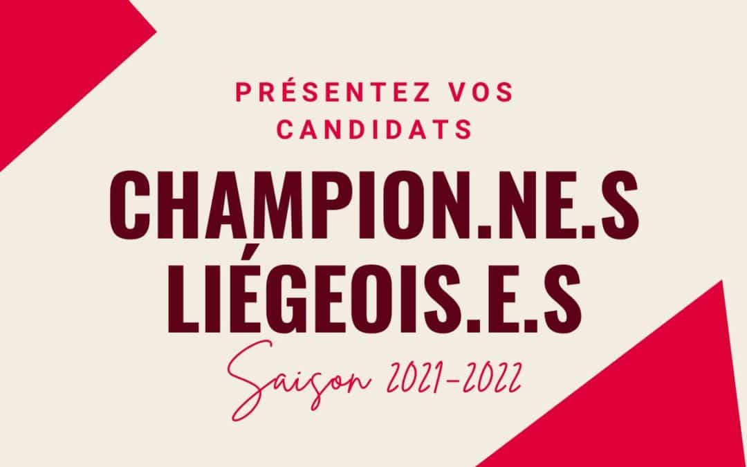 Mise à l’honneur des Champion.nes 2021-2022