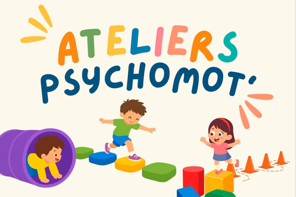 Ateliers Psychomot’ de psychomotricité pour enfants de 4 à 6 ans à Angleur, Liège.